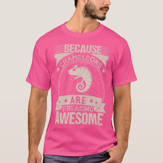 Omdat Chameleons vrije Geweldige Chameleon zijn T-shirt (Voorkant)