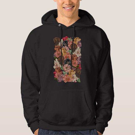 Omdat Dachshund Hoodie (Voorkant)