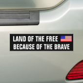 Omdat De Dapperen Bumpersticker (Op auto)