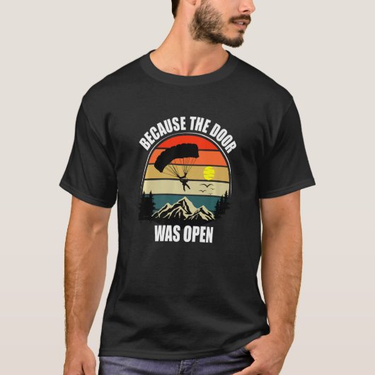 Omdat de deur open was - Skydiving Premium T-shirt (Voorkant)
