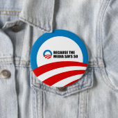 OMDAT DE MEDIA ZEGGEN ZO RONDE BUTTON 4,0 CM (In situ)