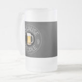 Omdat de Mok van geglazen bier door mensen (bier) (Voorkant links)