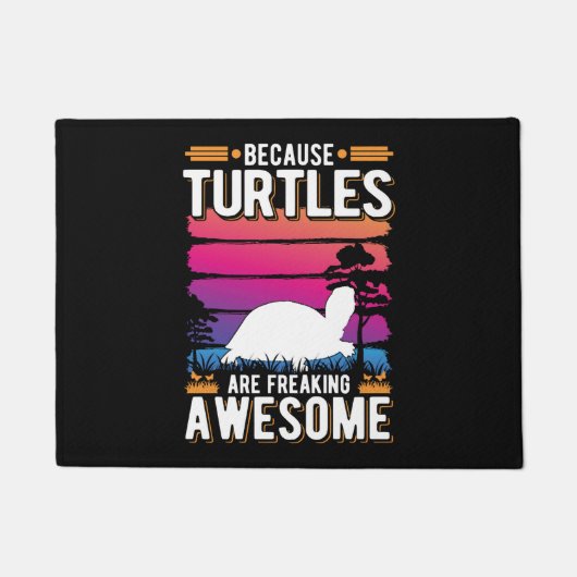 Omdat de schildpadden Geweldige schildpadden maken Deurmat (Voorkant)