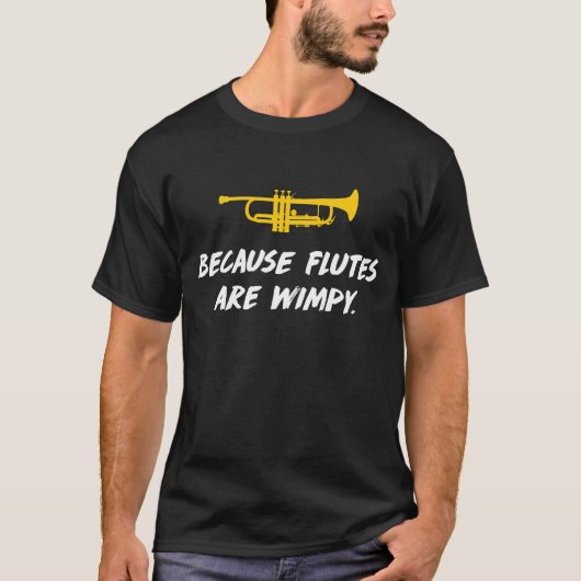 Omdat de Vloten Wimpy Trumpeter Band Geek zijn T-shirt (Voorkant)