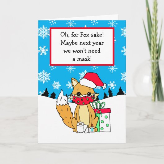 Omdat de vos er een heeft, Grappige kerstkaart Kaart (Voorkant)