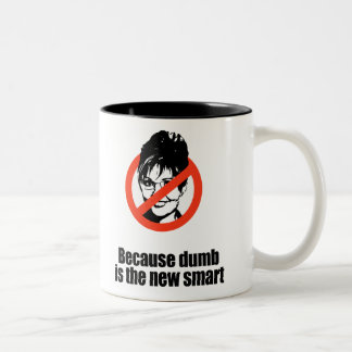 Omdat domme het nieuwe slimme is tweekleurige koffiemok