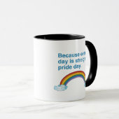Omdat elke dag Recht Pride-dag is Mok (Voorkant rechts)