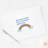 Omdat elke dag Recht Pride-dag is Ronde Sticker (Envelop)