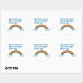 Omdat elke dag Recht Pride-dag is Ronde Sticker (Vel)