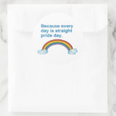 Omdat elke dag Recht Pride-dag is Ronde Sticker (Tas)