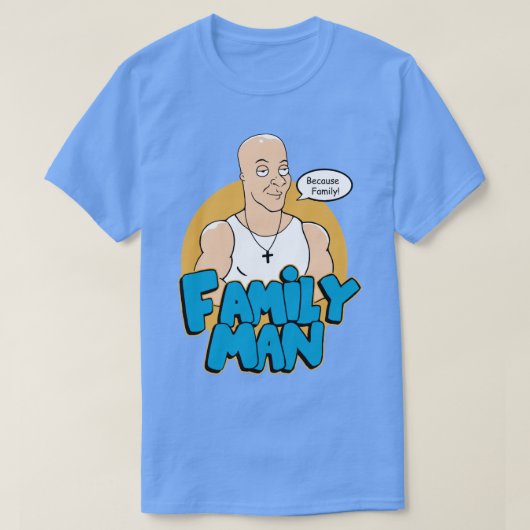 Omdat familie t-shirt (Design voorkant)