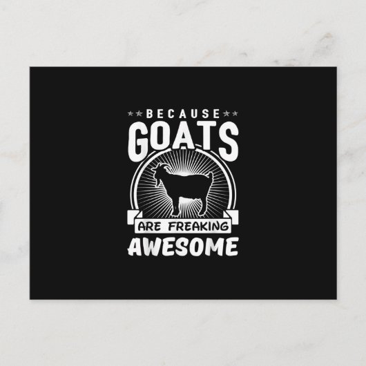 Omdat geiten echt super gaaf zijn Funny Goat Love Uitnodiging Briefkaart (Voorkant)