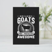Omdat geiten Geweldige grappige geitenliefde maken Bedankkaart (Staand voorkant)