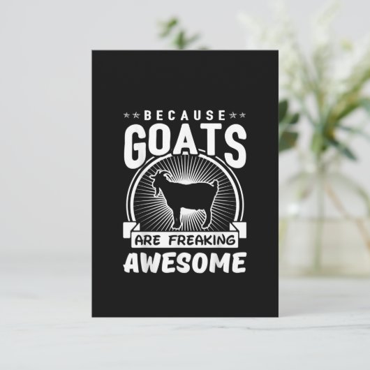 Omdat geiten Geweldige grappige geitenliefde maken Bedankkaart (Staand voorkant)