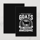 Omdat geiten Geweldige grappige geitenliefde maken Bedankkaart (Voorkant / Achterkant)