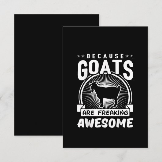 Omdat geiten Geweldige grappige geitenliefde maken Bedankkaart (Voorkant / Achterkant)