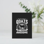 Omdat geiten totaal vet zijn Funny Goat Love Kaart (Staand voorkant)