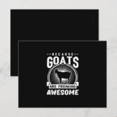 Omdat geiten totaal vet zijn Funny Goat Love Uitnodiging Briefkaart (Voorkant / Achterkant)