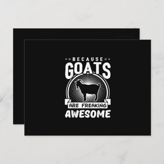 Omdat geiten totaal vet zijn Funny Goat Love Uitnodiging Briefkaart (Voorkant / Achterkant)