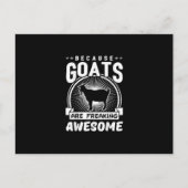 Omdat geiten totaal vet zijn Funny Goat Love Uitnodiging Briefkaart (Voorkant)