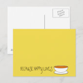 Omdat gelukkig van theeslogan houdt, Japans-stijl  Briefkaart (Voorkant / Achterkant)