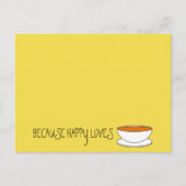 Omdat gelukkig van theeslogan houdt, Japans-stijl  Briefkaart (Voorkant)