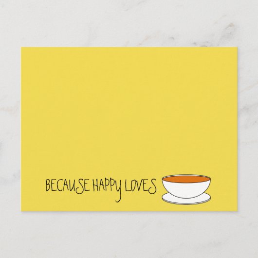 Omdat gelukkig van theeslogan houdt, Japans-stijl  Briefkaart (Voorkant)