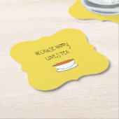 Omdat gelukkig van theeslogan houdt, Japans-stijl  Kartonnen Onderzetters (Gekanteld)
