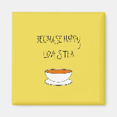 Omdat gelukkig van theeslogan houdt, Japans-stijl  Magneet (Voorkant)