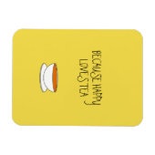 Omdat gelukkig van theeslogan houdt, Japans-stijl  Magneet (Horizontaal)