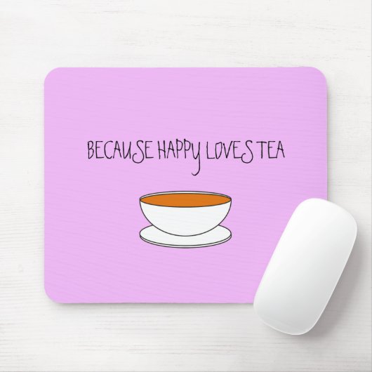 Omdat gelukkig van theeslogan houdt, Japans-stijl  Muismat (Met muis)