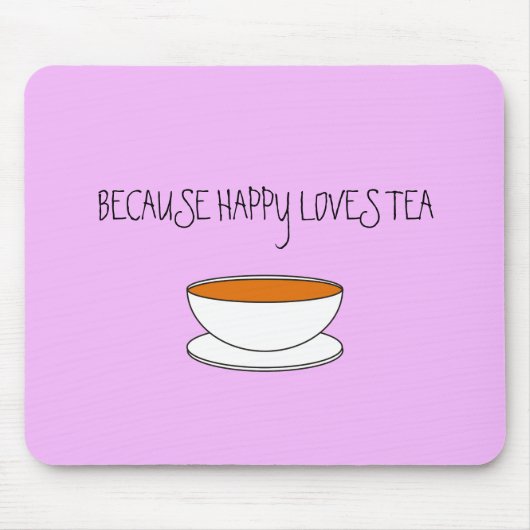 Omdat gelukkig van theeslogan houdt, Japans-stijl  Muismat (Voorkant)