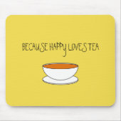 Omdat gelukkig van theeslogan houdt, Japans-stijl  Muismat (Voorkant)