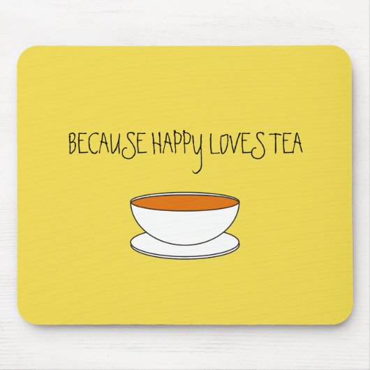 Omdat gelukkig van theeslogan houdt, Japans-stijl  Muismat (Voorkant)