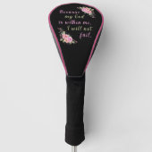 "Omdat God in mij is" Golfhoofd Hoesje Golfheadcover (Voorkant)