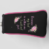 "Omdat God in mij is" Putter Head Hoesje Golfheadcover (Voorkant)