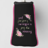 "Omdat God in mij is" Putter Head Hoesje Golfheadcover (Draai 90)