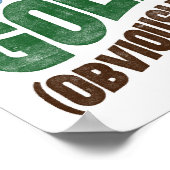 Omdat Golf-Poster - Funny Golfing Typografie Poster (Hoek)