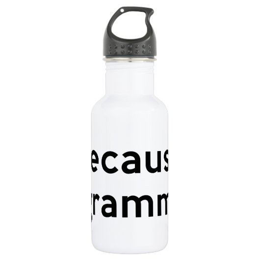 Omdat Grammar Waterfles (Voorkant)