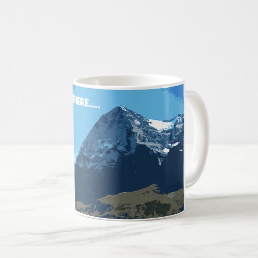 Omdat het daar de berg van de Eiger is Koffiemok (Voorkant rechts)
