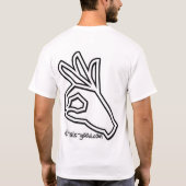 Omdat het goed voelt - in reliëf gemaakt sloganont t-shirt (Achterkant)