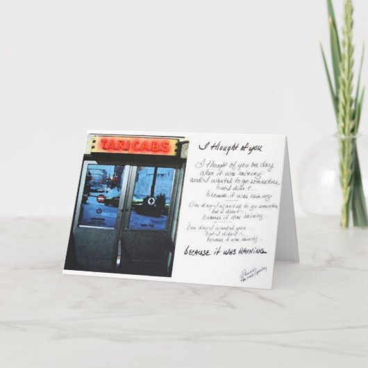 Omdat het regende kaart (Voorkant)