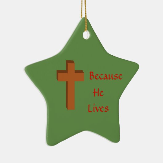 Omdat hij kerstversiering leeft keramisch ornament (Rechts)