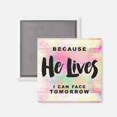 Omdat hij leeft kan ik morgen magneet onder ogen z (Voorkant / Achterkant)