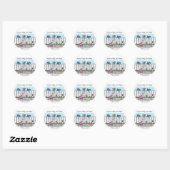 Omdat honden Dawgs zijn Ronde Sticker (Vel)