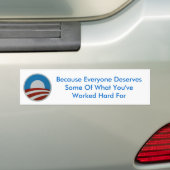 Omdat iedereen je geld verdient bumpersticker (Op auto)