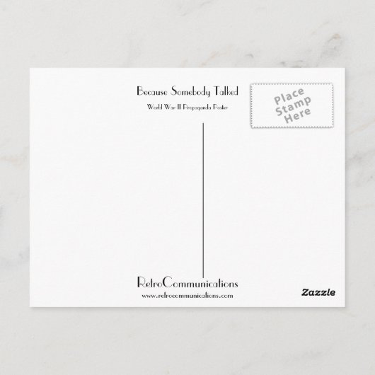 Omdat iemand het had briefkaart (Achterkant)