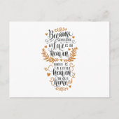 Omdat iemand van wie we houden in de hemel is briefkaart (Voorkant)