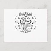 Omdat iemand waar we van houden in de hemel is er aankondigingskaart (Voorkant)