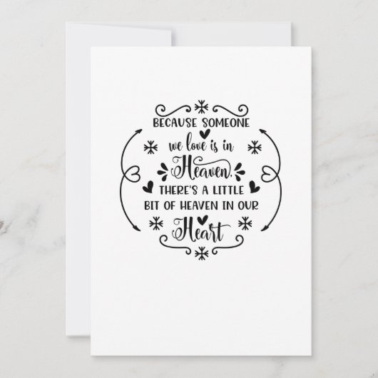 Omdat iemand waar we van houden in de hemel is er save the date (Voorkant)